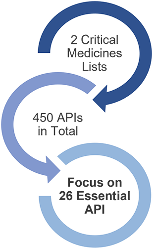 Figure 6: France assessment to prioritize essential APIs.