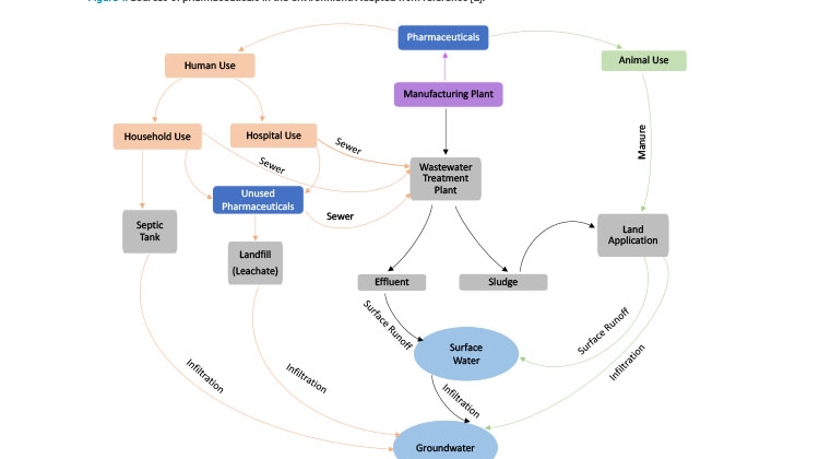 Figure 1: Sources of pharmaceuticals in the environment. Adapted from reference