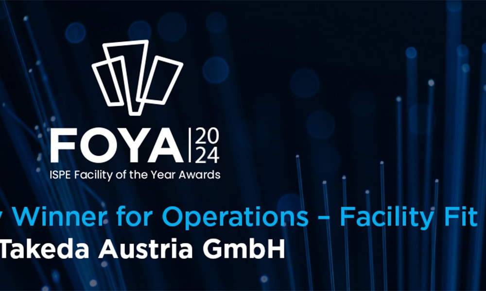 2024 ISPE FOYA Category Winner for Operations